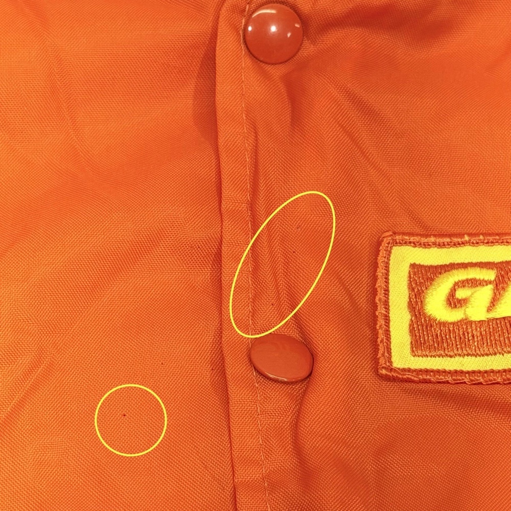 Vintage Garst Seed‎ Orange Sherpa Lined Swingster Snap Jacket Adult Med. Orange - Picture 7 of 12